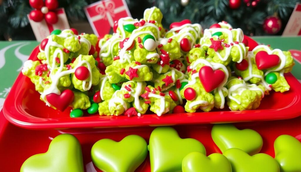 Grinch themed snacks