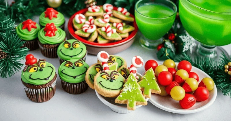 grinch themed snacks