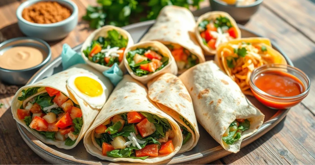 Egg wraps and burritos