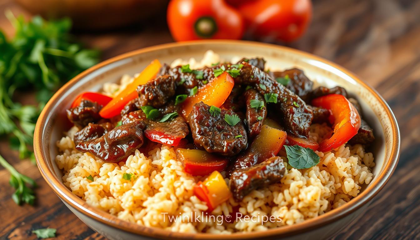 beef pepper rice